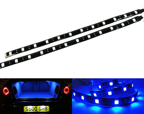 2 pieces of 12 High Power SMD LED Light strip 30cm Blue
