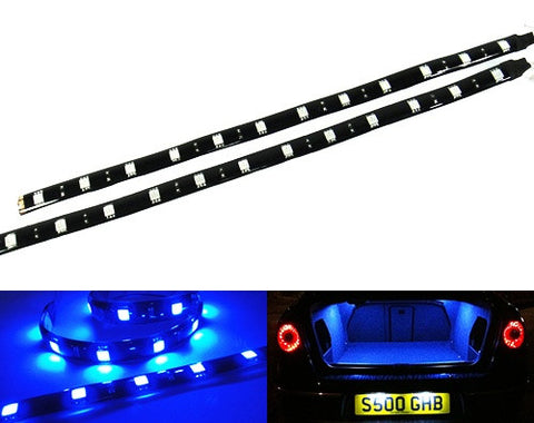 2 pieces of 12 High Power SMD LED Light strip 30cm Blue