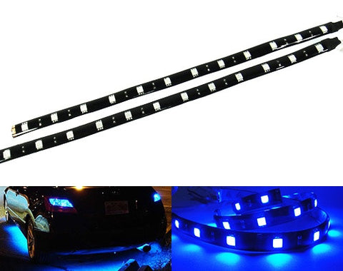 2 pieces of 12 High Power SMD LED Light strip 30cm Blue