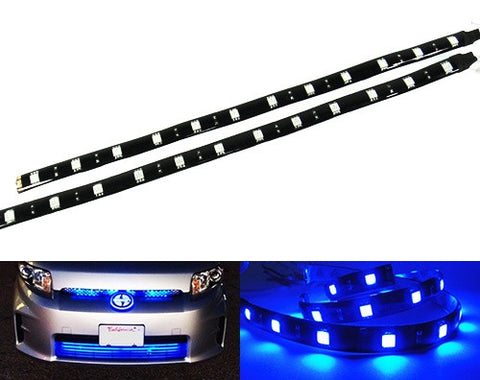 2 pieces of 12 High Power SMD LED Light strip 30cm Blue