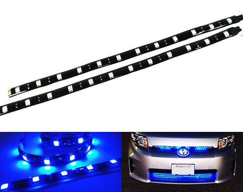 2 pieces of 12 High Power SMD LED Light strip 30cm Blue