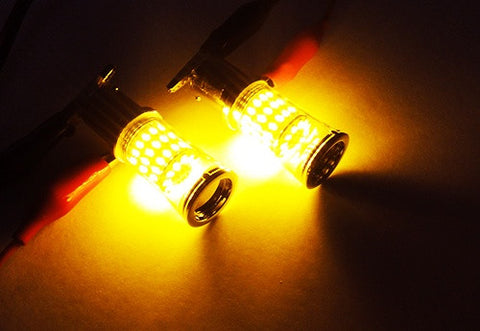 2 pieces of 580 7443 W21/5W 582 7440 W21W 992 Diffusion Mirror 60 SMD LED Light 18W amber