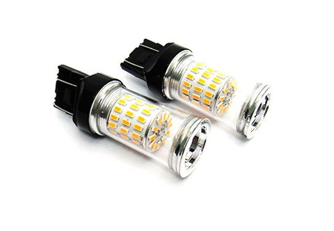 2 pieces of 580 7443 W21/5W 582 7440 W21W 992 Diffusion Mirror 60 SMD LED Light 18W amber