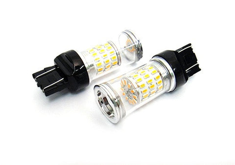 2 pieces of 580 7443 W21/5W 582 7440 W21W 992 Diffusion Mirror 60 SMD LED Light 18W amber