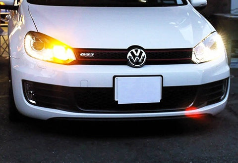 2 pieces of 182 3156 P27W 180 3157 3057 P27/7W Diffusion Mirror 60 SMD LED Light 18W amber