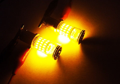 2 pieces of 182 3156 P27W 180 3157 3057 P27/7W Diffusion Mirror 60 SMD LED Light 18W amber