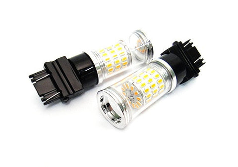 2 pieces of 182 3156 P27W 180 3157 3057 P27/7W Diffusion Mirror 60 SMD LED Light 18W amber