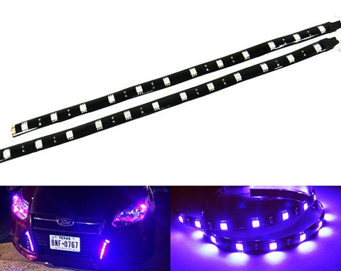 2 pieces of 12 High Power SMD LED Light strip 30cm Purple