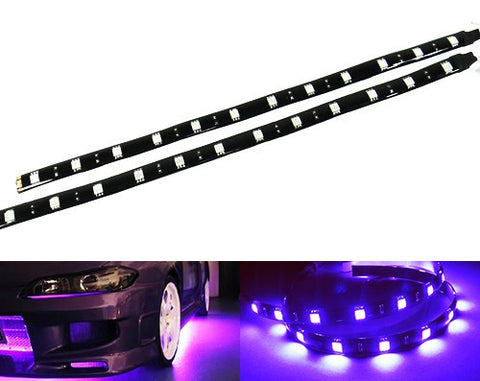 2 pieces of 12 High Power SMD LED Light strip 30cm Purple