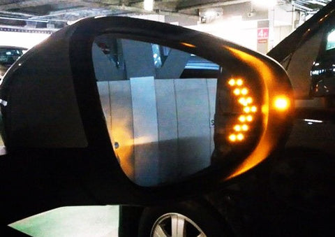 2 pieces of 14 SMD LED Side Mirror Turn Signal Arrow Panel Light Amber