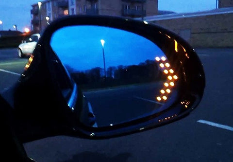 2 pieces of 14 SMD LED Side Mirror Turn Signal Arrow Panel Light Amber