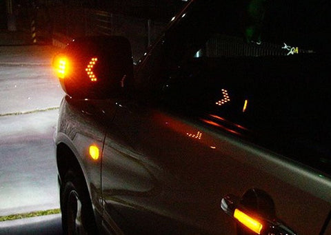 2 pieces of 14 SMD LED Side Mirror Turn Signal Arrow Panel Light Amber