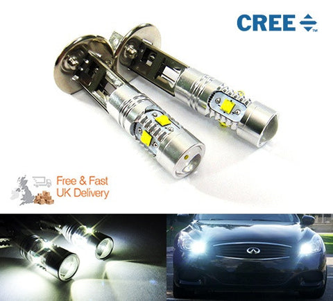 2 pieces of H1 448 5x CREE XP-E LED Projector Light bulb 25W white