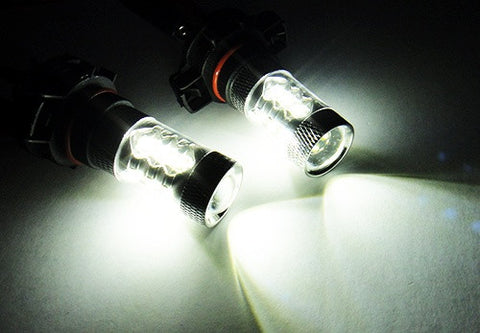 2 pieces of H16 PS19W 5202 9009 16x CREE XB-D LED Projector Light bulb 80W white