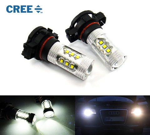 2 pieces of H16 PS19W 5202 9009 16x CREE XB-D LED Projector Light bulb 80W white