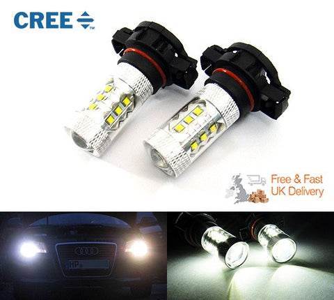 2 pieces of H16 PS19W 5202 9009 16x CREE XB-D LED Projector Light bulb 80W white