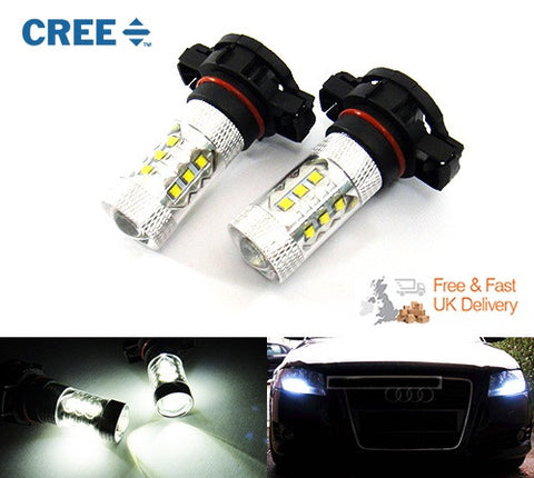 2 pieces of H16 PS19W 5202 9009 16x CREE XB-D LED Projector Light bulb 80W white