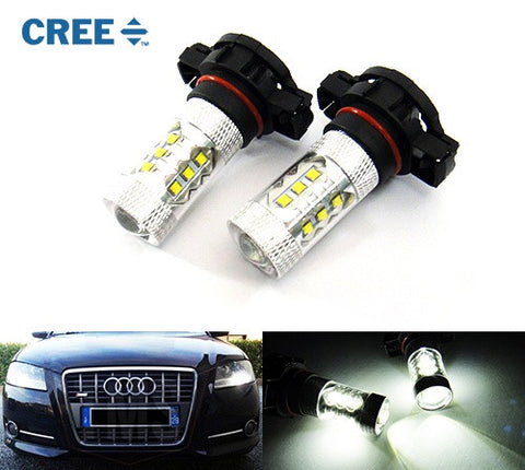 2 pieces of H16 PS19W 5202 9009 16x CREE XB-D LED Projector Light bulb 80W white