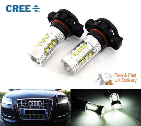 2 pieces of H16 PS19W 5202 9009 16x CREE XB-D LED Projector Light bulb 80W white