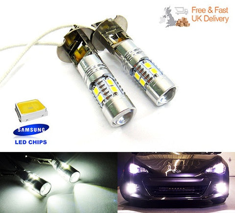2 pieces of 10 SAMSUNG 2835 SMD LED H3 453 Projector Light bulb white