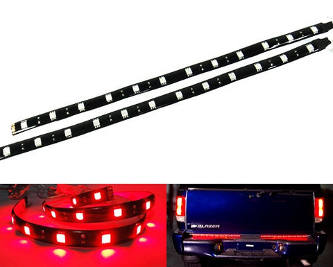 2 pieces of 12 High Power SMD LED Light strip 30cm Red