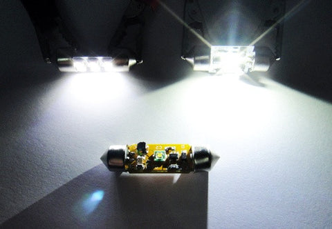 2x CREE Error Free high power XP-E LED 37mm C5W 272 6418 Festoon light bulb white