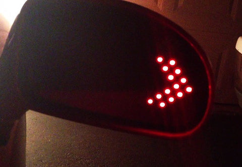 2 pieces of 14 SMD LED Side Mirror Turn Signal Arrow Panel Light Red