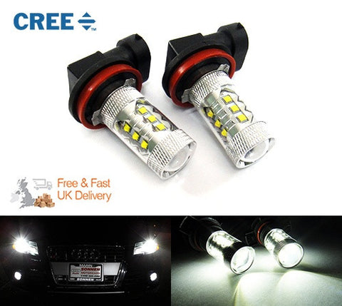 2 pieces of H11 H8 16x CREE XB-D LED Projector Light bulb 80W white