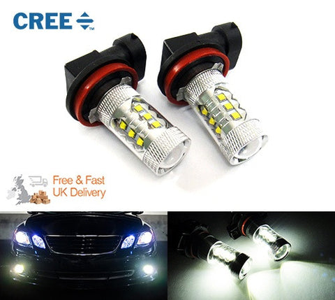 2 pieces of H11 H8 16x CREE XB-D LED Projector Light bulb 80W white