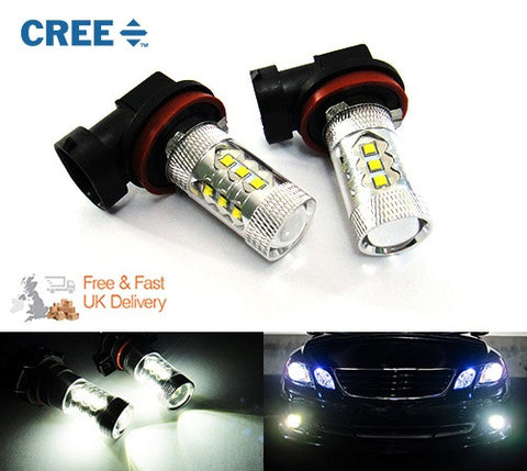 2 pieces of H11 H8 16x CREE XB-D LED Projector Light bulb 80W white