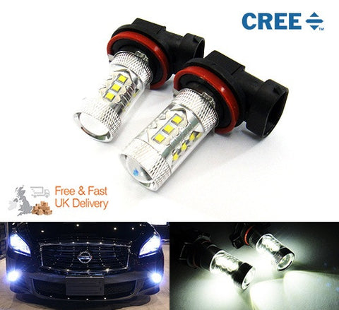 2 pieces of H11 H8 16x CREE XB-D LED Projector Light bulb 80W white