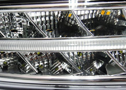 LED Daytime Running Light Fog Sidelight White Amber Turn Signal Indicator Kit Chrome Clear Porsche 997 Gen1