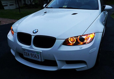 BMW H8 40W CREE XP-E LED Angel Eyes / Halo Ring replacement Light bulb Amber