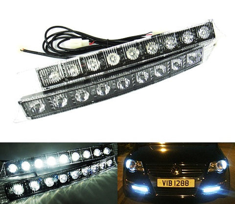 Universal Audi style 9 LED Daytime Running Light Daylight / DRL Fog Lamp