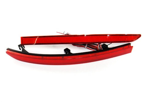 2x LED Bumper Reflector Red lens Tail Brake Light lamp Red 2008-15 Volkswagen Tiguan