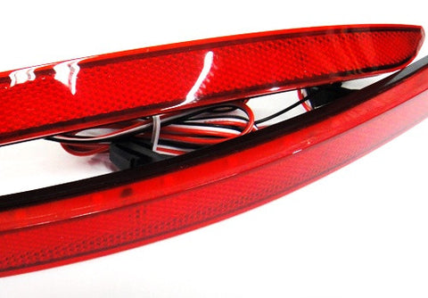 2x LED Bumper Reflector Red lens Tail Brake Light lamp Red 2008-15 Volkswagen Tiguan
