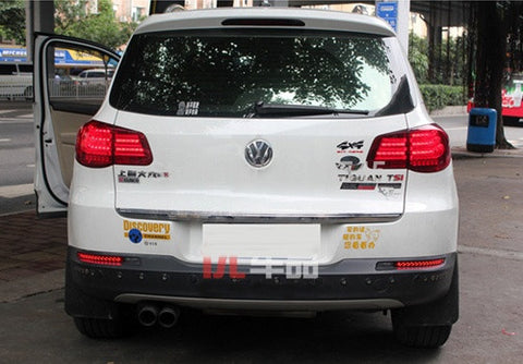 2x LED Bumper Reflector Red lens Tail Brake Light lamp Red 2008-15 Volkswagen Tiguan