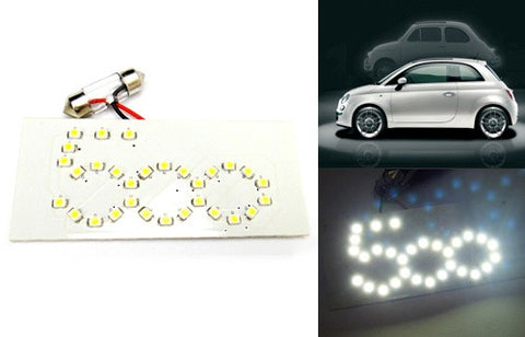 New Fiat 500 Interior 30 SMD LED Dome Map Light Panel white