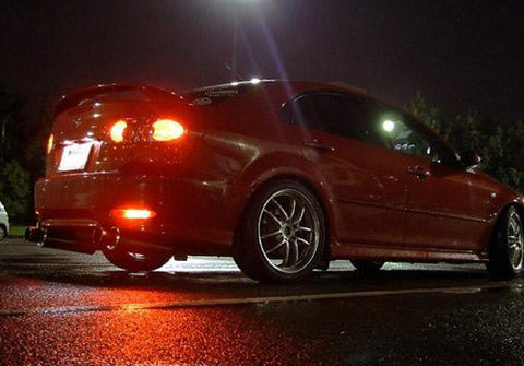 2x LED Bumper Reflector Clear lens Tail Brake Light Red Backup lamp White 03-08 Mazda6 Mazda 6