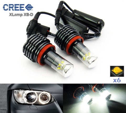 BMW Xenon white H8 30W CREE XB-D LED Angel Eyes / Halo Ring Replacement Light bulb
