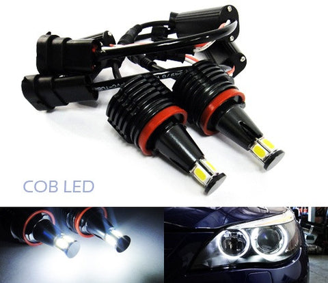 BMW Xenon white H8 20W COB LED Angel Eyes / Halo Ring Replacement Light bulb