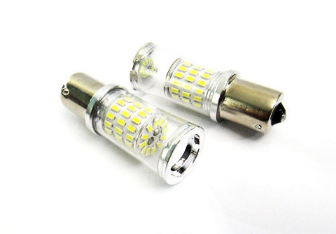 2 pieces of 382 (P21W) 1156 7506 BA15s Diffusion Mirror 60 SMD LED Light 18W white