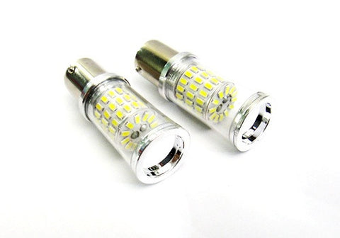 2 pieces of 382 (P21W) 1156 7506 BA15s Diffusion Mirror 60 SMD LED Light 18W white