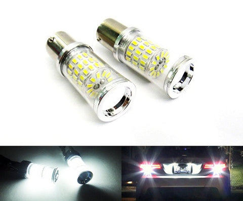 2 pieces of 382 (P21W) 1156 7506 BA15s Diffusion Mirror 60 SMD LED Light 18W white