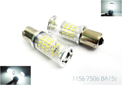 2 pieces of 382 (P21W) 1156 7506 BA15s Diffusion Mirror 60 SMD LED Light 18W white