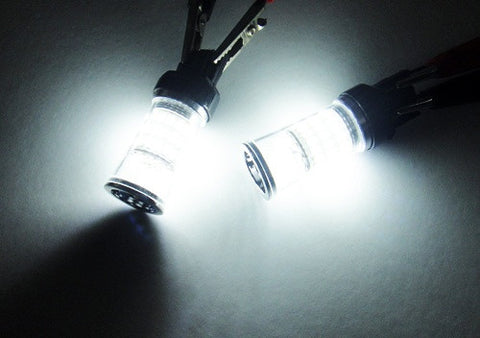 2 pieces of 382 (P21W) 1156 7506 BA15s Diffusion Mirror 60 SMD LED Light 18W white