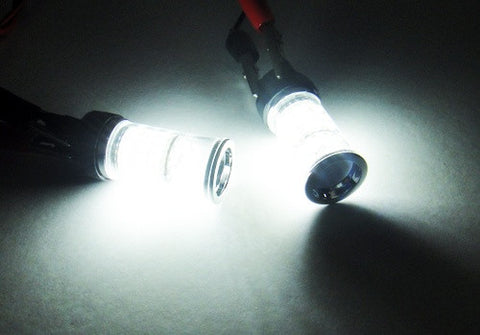 2 pieces of 382 (P21W) 1156 7506 BA15s Diffusion Mirror 60 SMD LED Light 18W white