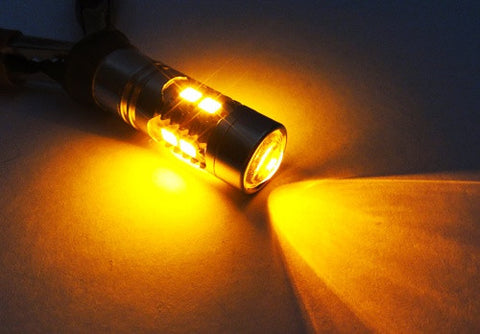 2 pieces of 10 SAMSUNG 2835 SMD LED PW24W PWY24W Light bulb amber