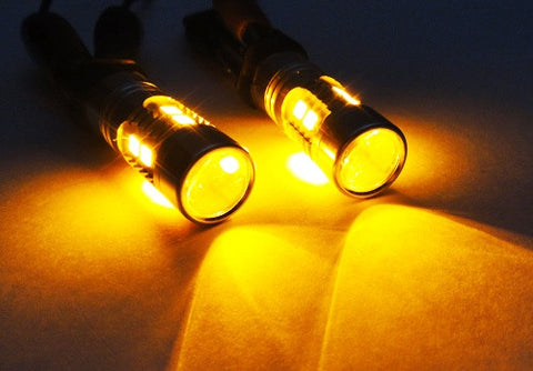 2 pieces of 10 SAMSUNG 2835 SMD LED PW24W PWY24W Light bulb amber