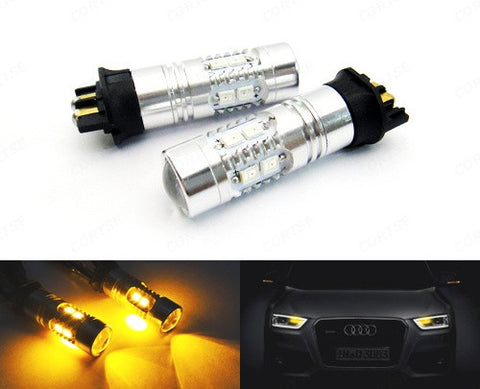 2 pieces of 10 SAMSUNG 2835 SMD LED PW24W PWY24W Light bulb amber